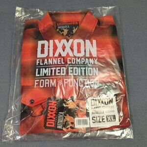 Dixxon Snap Flannel Shirt Men's XL Red Plaid Metallica Load Long Sleeve NWT